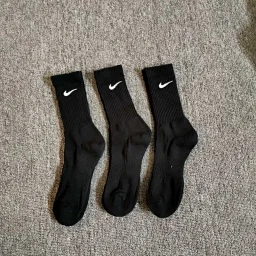 thumbnail for Y engage in quality! Hook home solid color high tube medium towel bottom sports socks hook socks anti-odor, breathable and perspiration-wicking, one size suitable for most people, one card 3 pairs