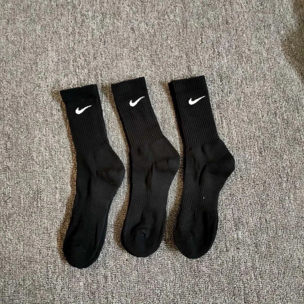 Black crew socks, 3 pairs per pack