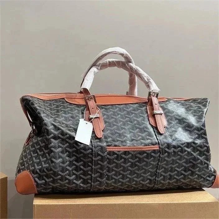 Goyard Boeing Travel Bag Black Goyardine Canvas