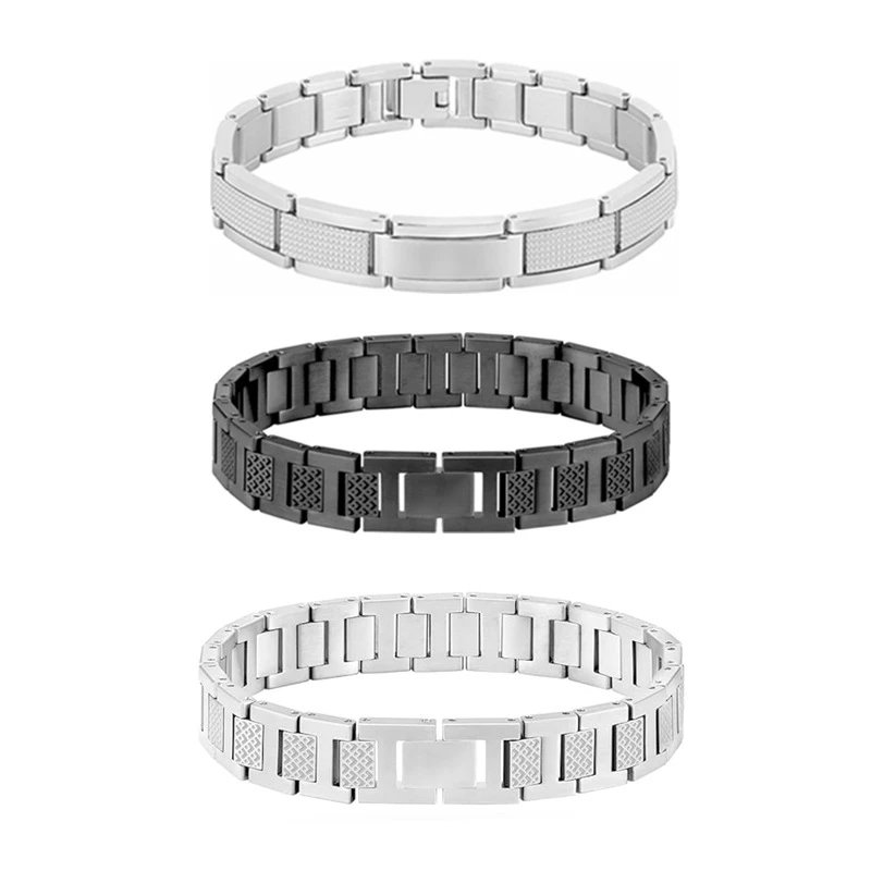 Titanium steel bracelet with non fading and adjustable texture