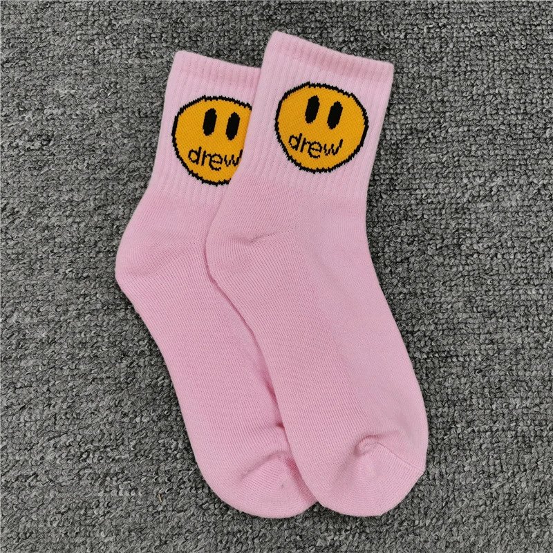 Drew House Smiley Face Orange Socks - 7