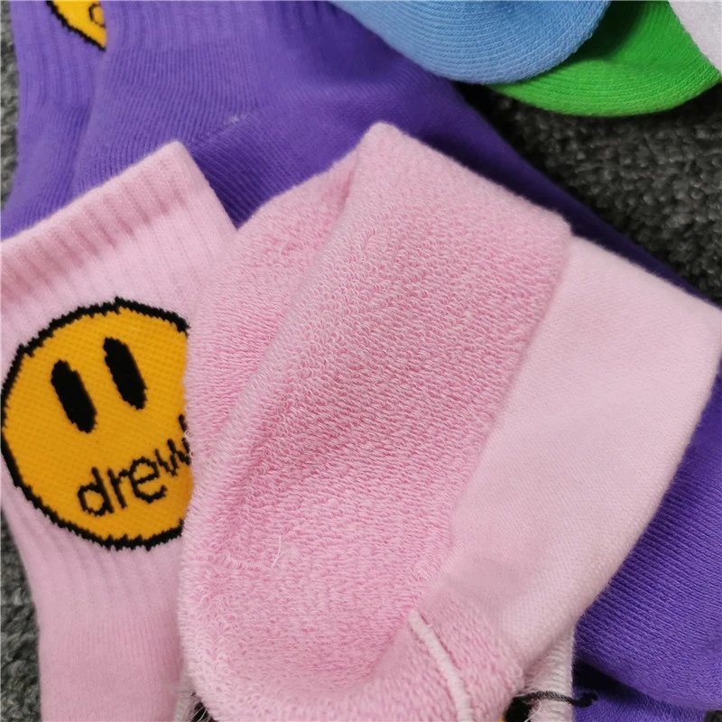 Drew House Smiley Face Orange Socks - 6