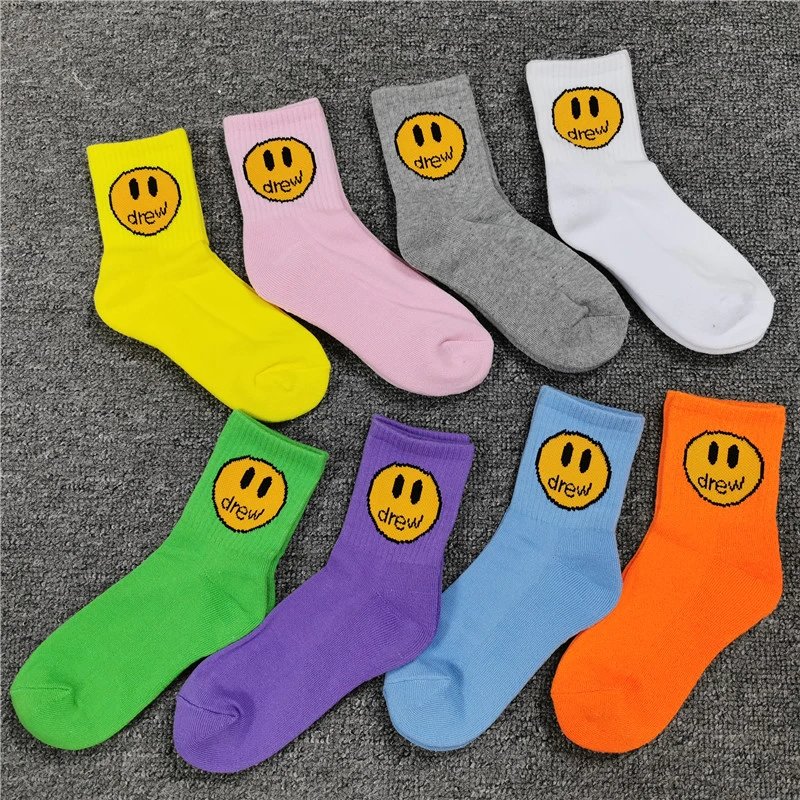 Drew House Smiley Face Orange Socks - 3