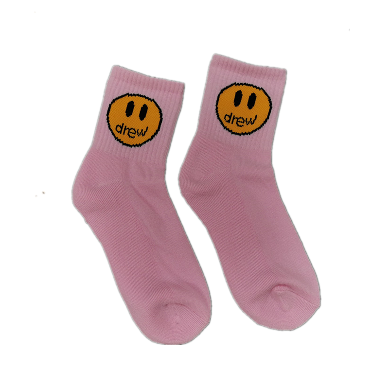 Drew House Smiley Face Orange Socks - 8