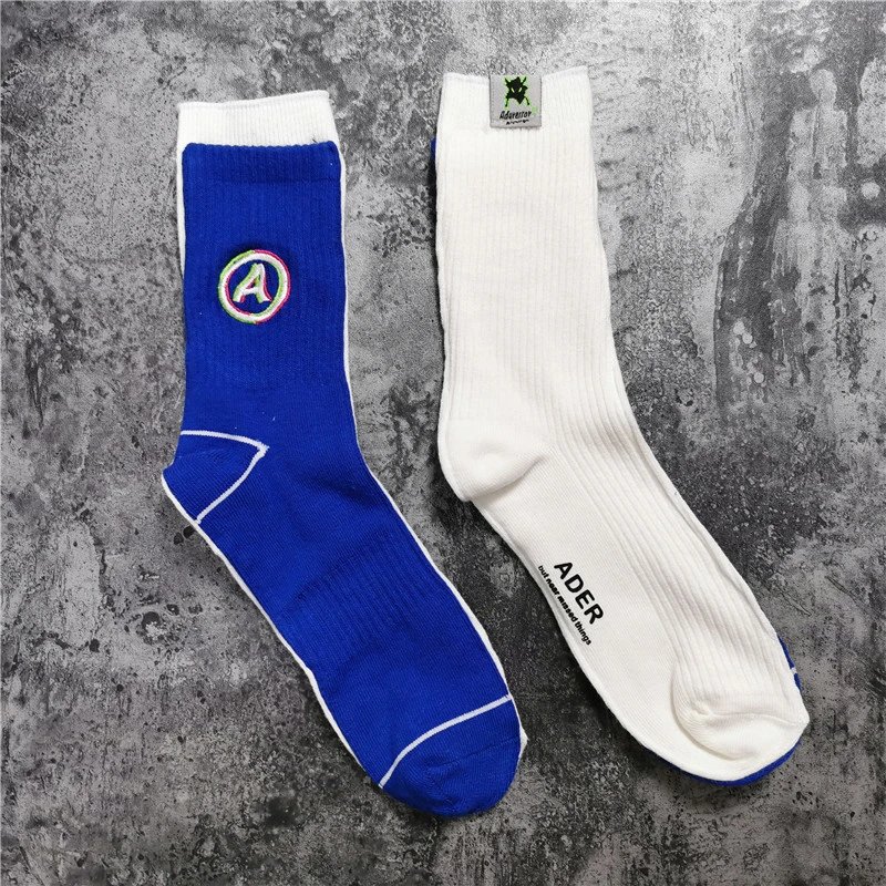 Design Socks with Graphic Patch and Lettering Beige Socks - 8