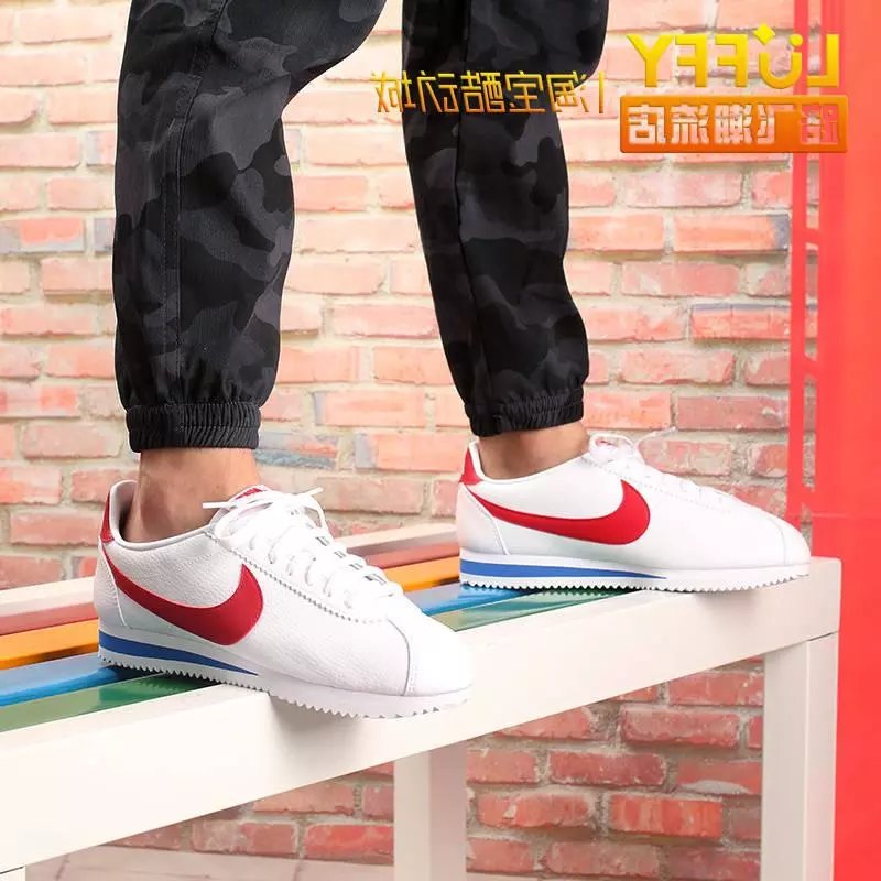 路飞潮流店 Nike Classic Cortez 白红元年 阿甘跑鞋 749571-154