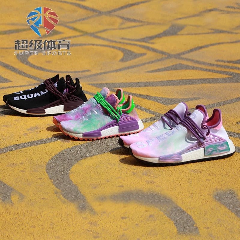 Pharrell x adidas HU 菲董NMD Trail 梵文水彩扎染联名 AC7031/4