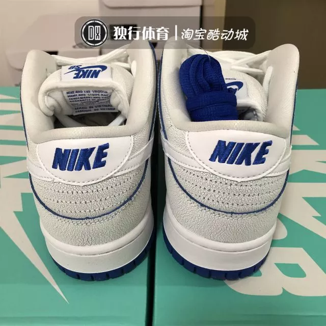 Nike SB Dunk Low白蓝刮刮乐爆裂纹冰蓝青花瓷低帮板鞋CJ6884-100