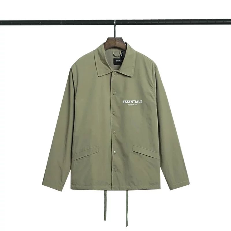 Fear of God Jackets Essentials logo coach jacket image 4