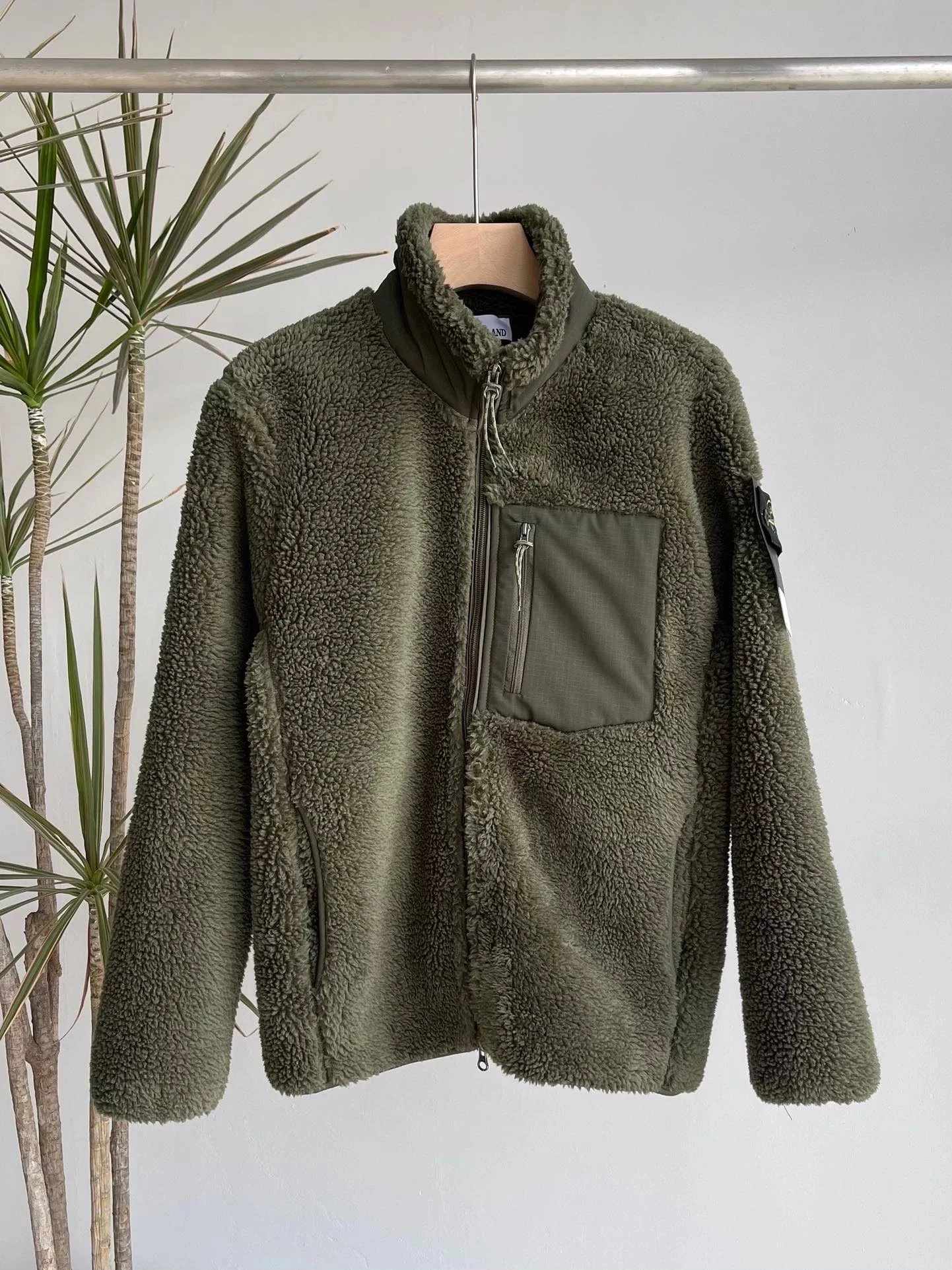 Stone Island Jackets Sherpa Fleece Zip Jacket with Chest Pocket image 3