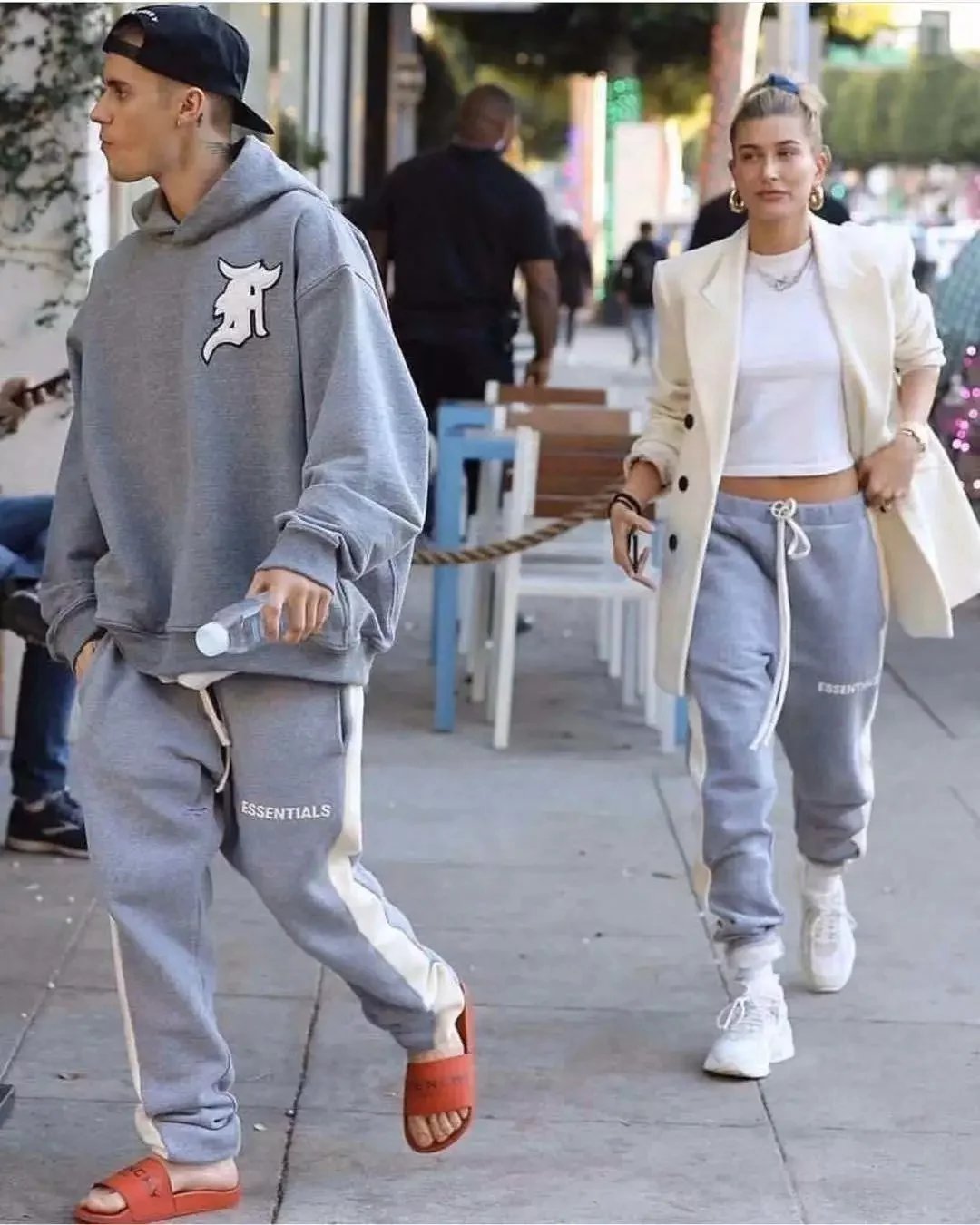 Fear of God Trousers Essentials side-stripe sweatpants image 4