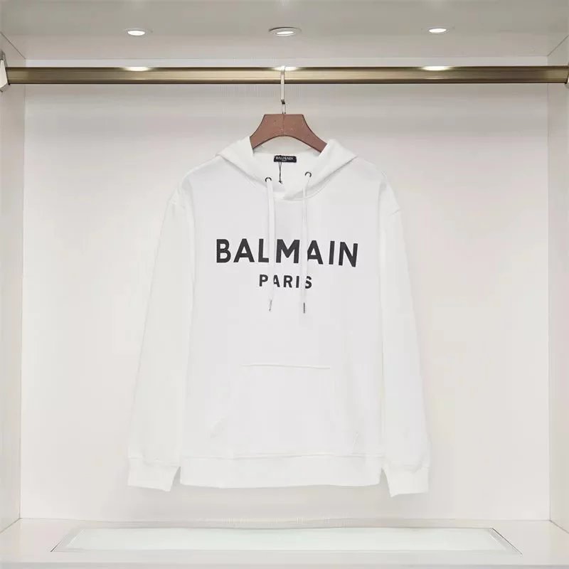 Balmain Hoodies & Sweatshirts Logo-print pullover hoodie with kangaroo pocket image 5