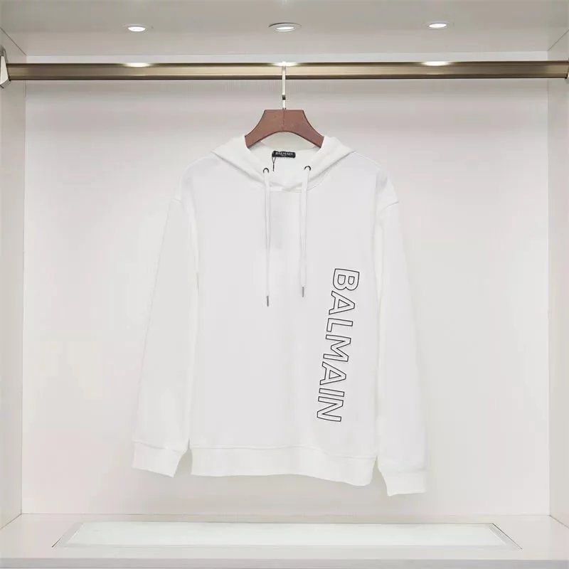 Balmain Hoodies & Sweatshirts Vertical Logo Print Hoodie image 2