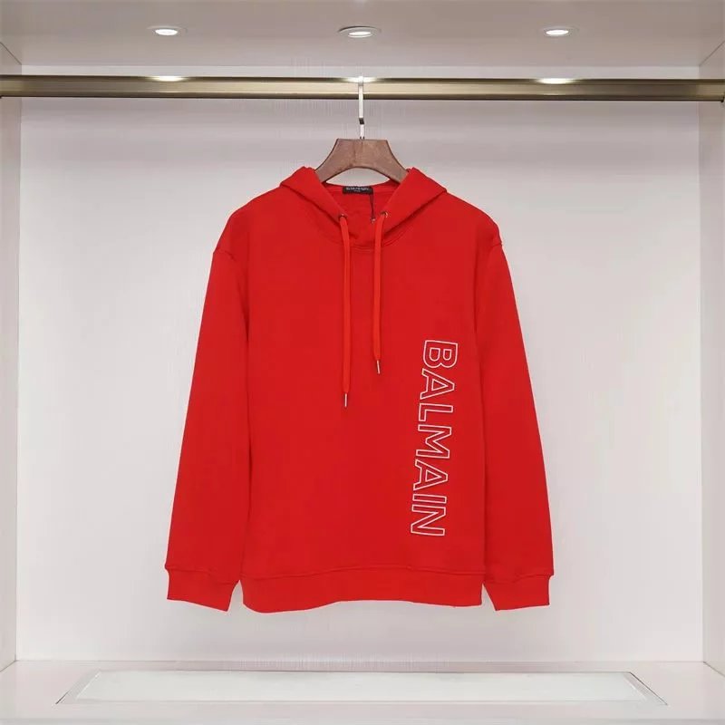 Balmain Hoodies & Sweatshirts Vertical Logo Print Hoodie image 3