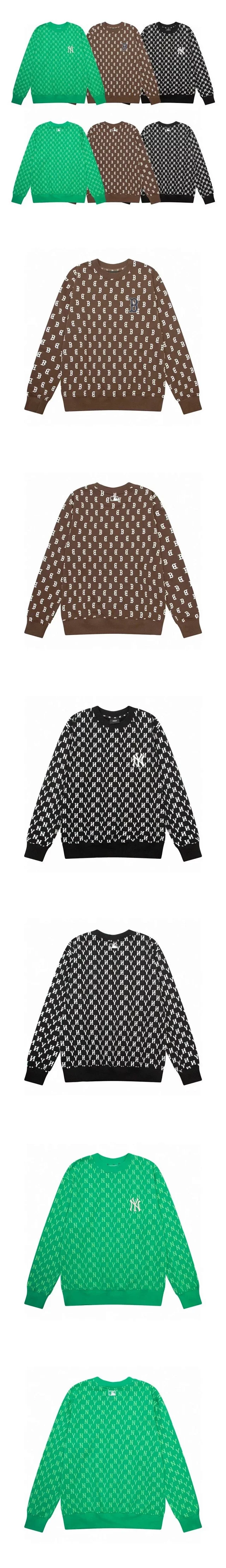 MLB Hoodies & Sweatshirts New York Yankees all-over monogram crewneck sweatshirt product detail image 3