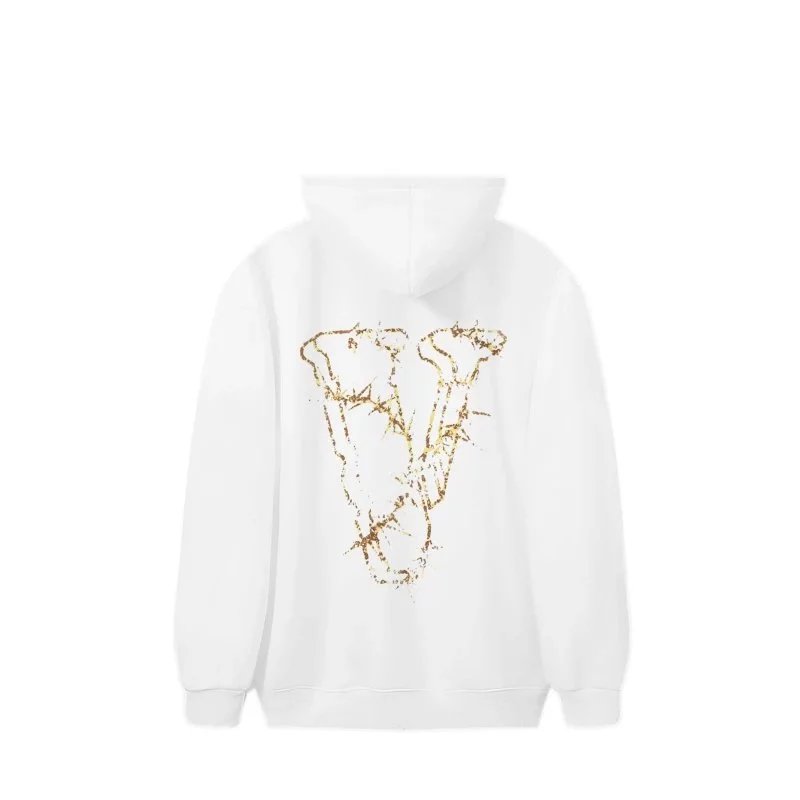 VLONE Hoodies & Sweatshirts Pullover hoodie with thorn-style front logo and large V back graphic image 5