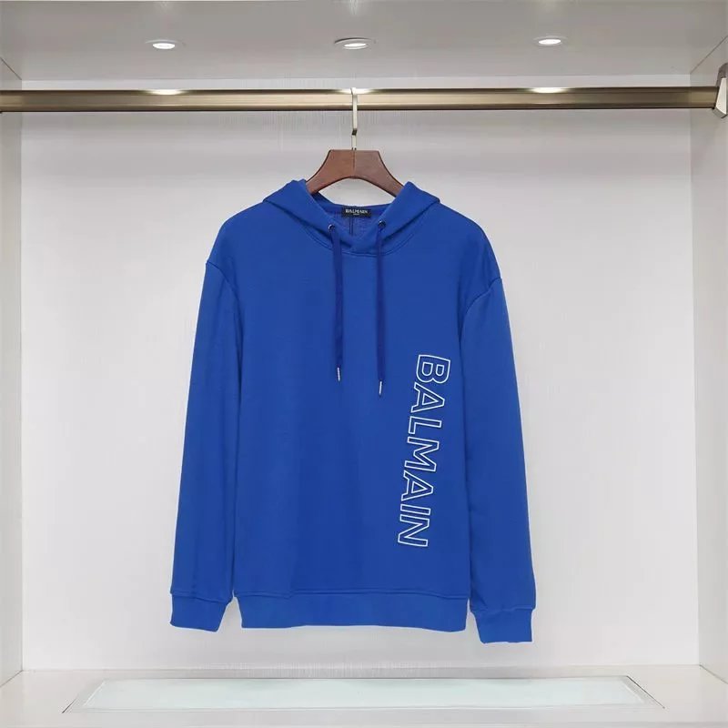 Balmain Hoodies & Sweatshirts Vertical Logo Print Hoodie image 5