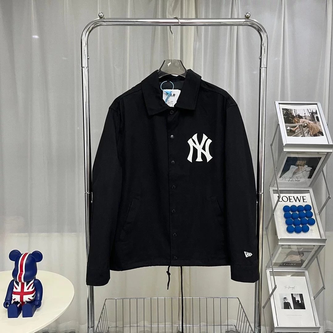 New Era Jackets York Yankees logo coach jacket image 5