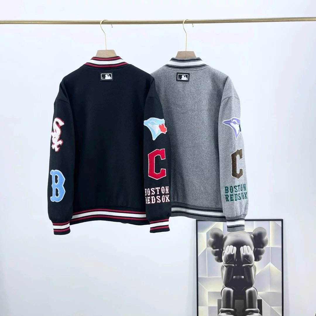 MLB Jackets Varsity Jacket with Embroidered Baseball Team Patches image 2
