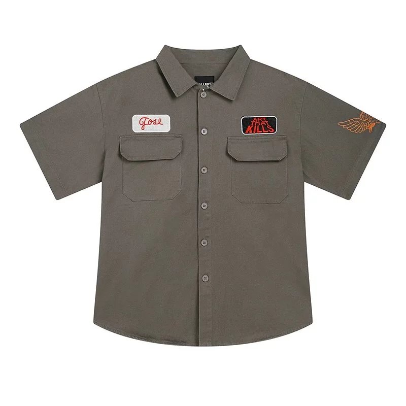Gallery Dept. Shirts Short-Sleeve Work Shirt with Chest Pockets and Logo Patches image 2