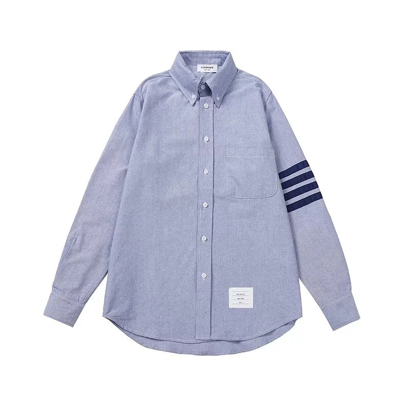 Thom Browne Shirts Four-Bar Arm Stripe Button-Down Shirt image 3