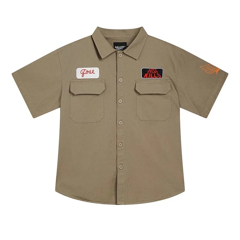 Gallery Dept. Shirts Short-Sleeve Work Shirt with Chest Pockets and Logo Patches image 5