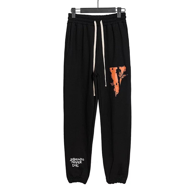 Unbranded Trousers Drawstring jogger sweatpants with butterfly V graphic image 2