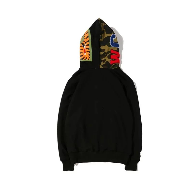 Unbranded Hoodies & Sweatshirts Full-Zip Shark Face Camouflage Hooded Sweatshirt image 4