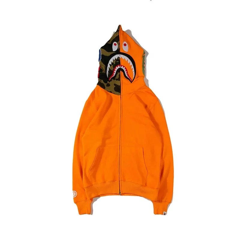 Unbranded Hoodies & Sweatshirts Full-Zip Shark Face Camouflage Hooded Sweatshirt image 5
