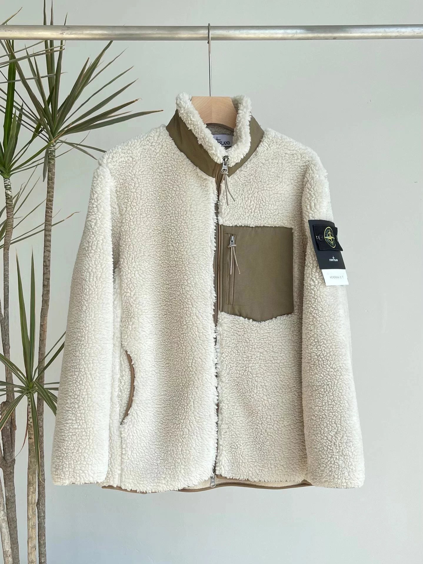 Stone Island Jackets Sherpa Fleece Zip Jacket with Chest Pocket image 2
