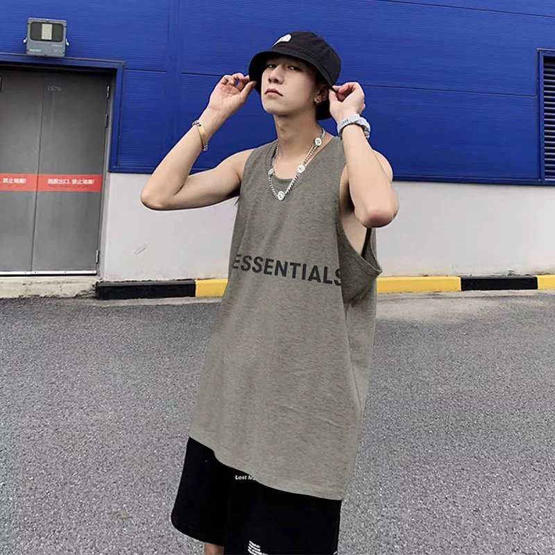 Fear of God Vests ESSENTIALS logo sleeveless tank top image 2