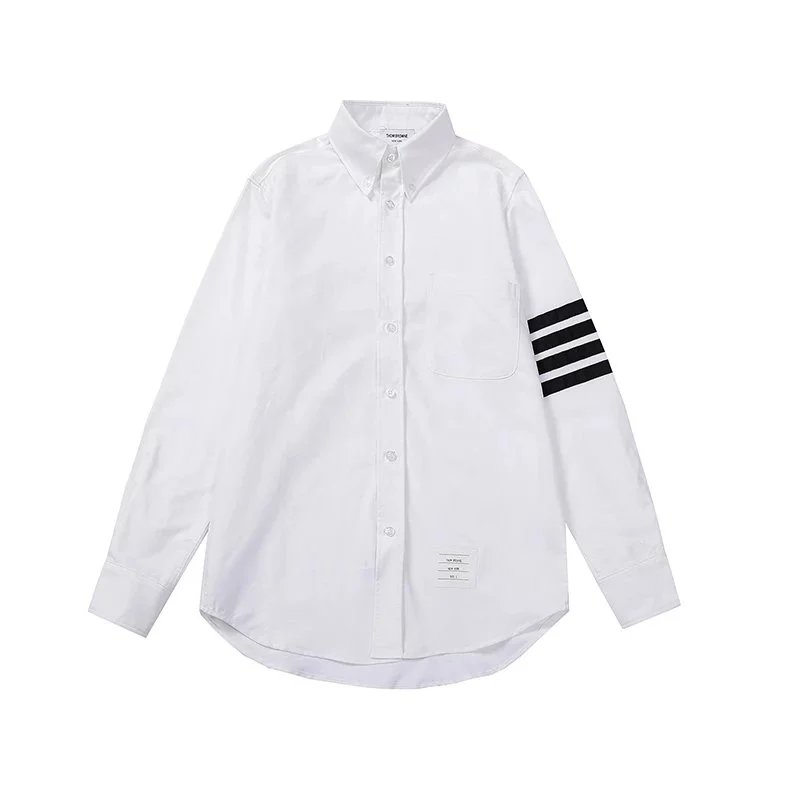 Thom Browne Shirts Four-Bar Arm Stripe Button-Down Shirt image 5