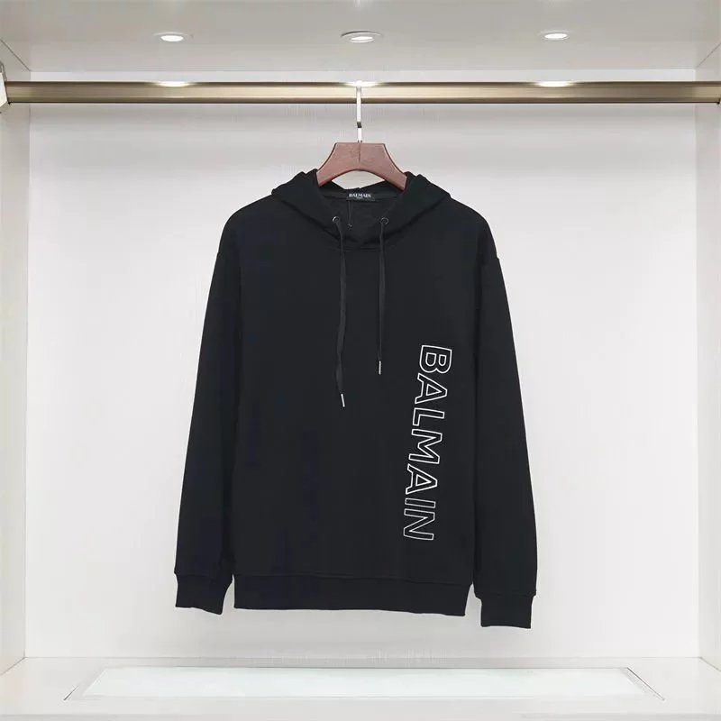 Balmain Hoodies & Sweatshirts Vertical Logo Print Hoodie image 6