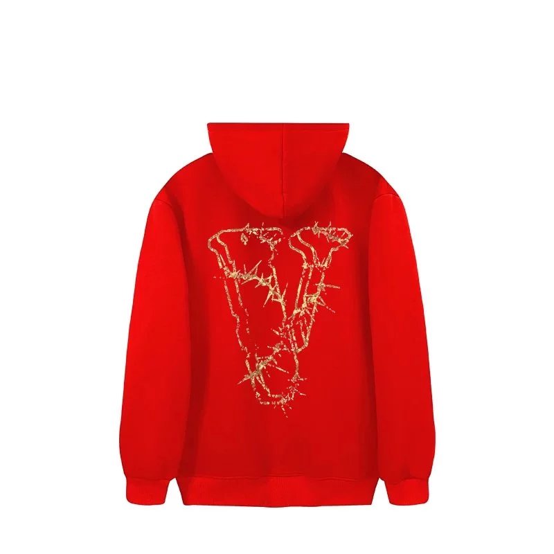VLONE Hoodies & Sweatshirts Pullover hoodie with thorn-style front logo and large V back graphic image 7