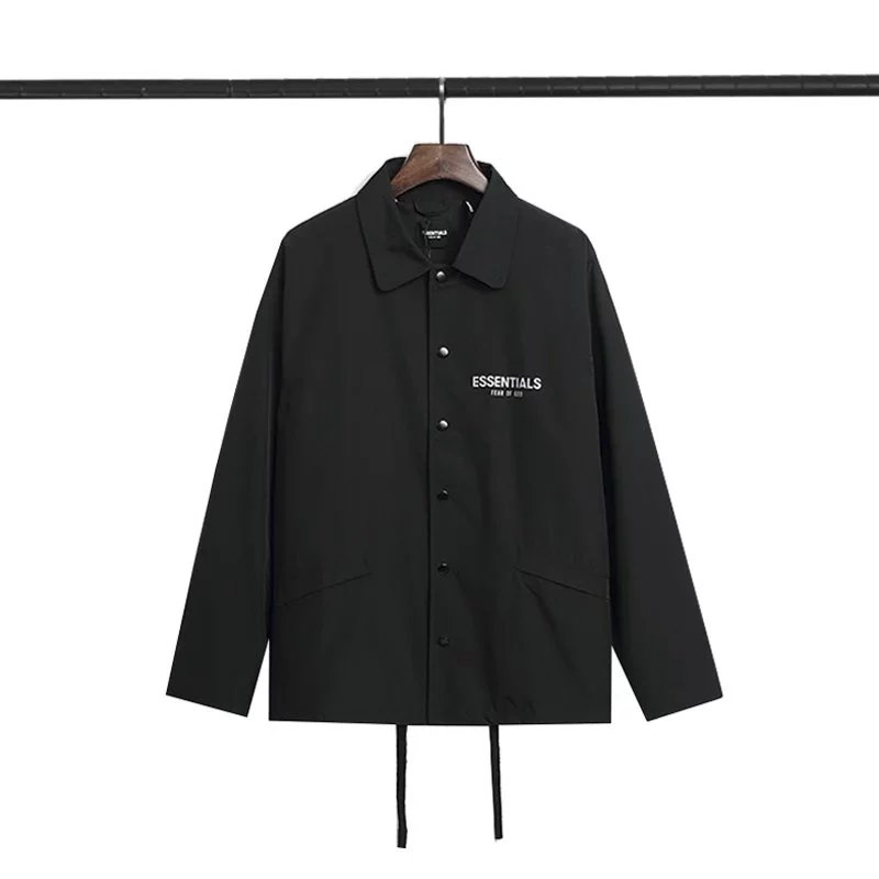 Fear of God Jackets Essentials logo coach jacket image 6