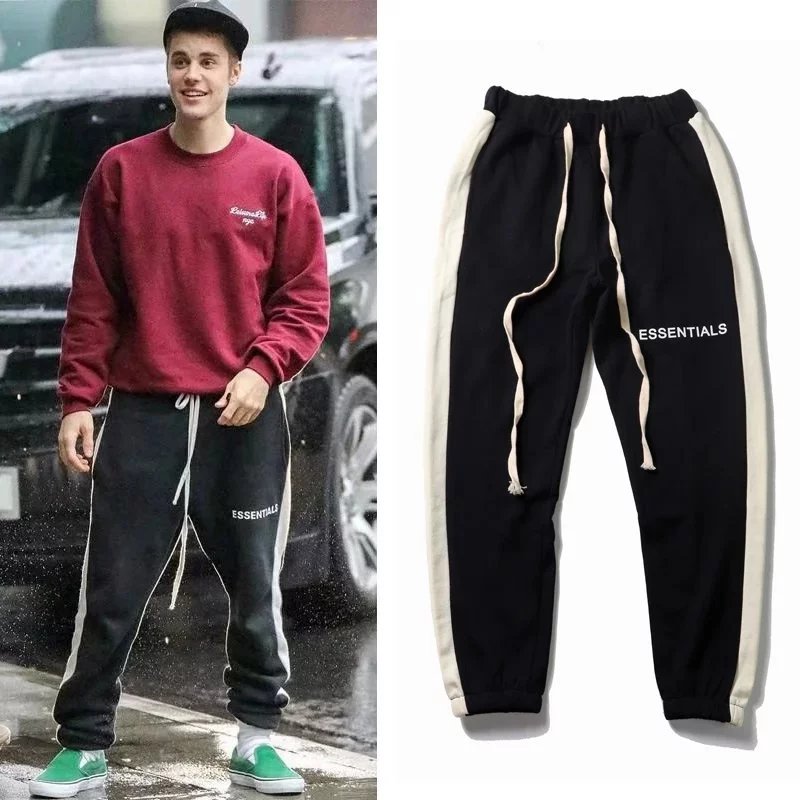 Fear of God Trousers Essentials side-stripe sweatpants image 2