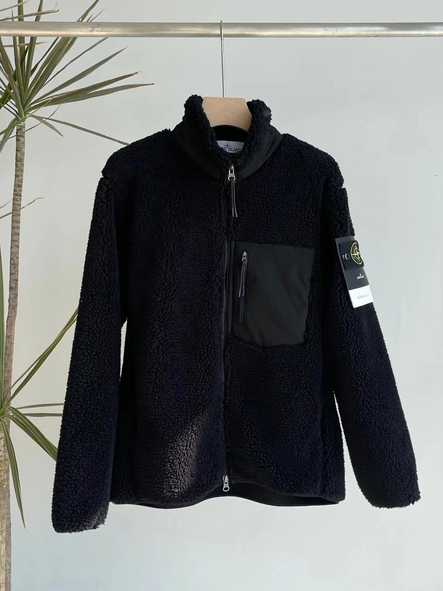 Stone Island Jackets Sherpa Fleece Zip Jacket with Chest Pocket image 5