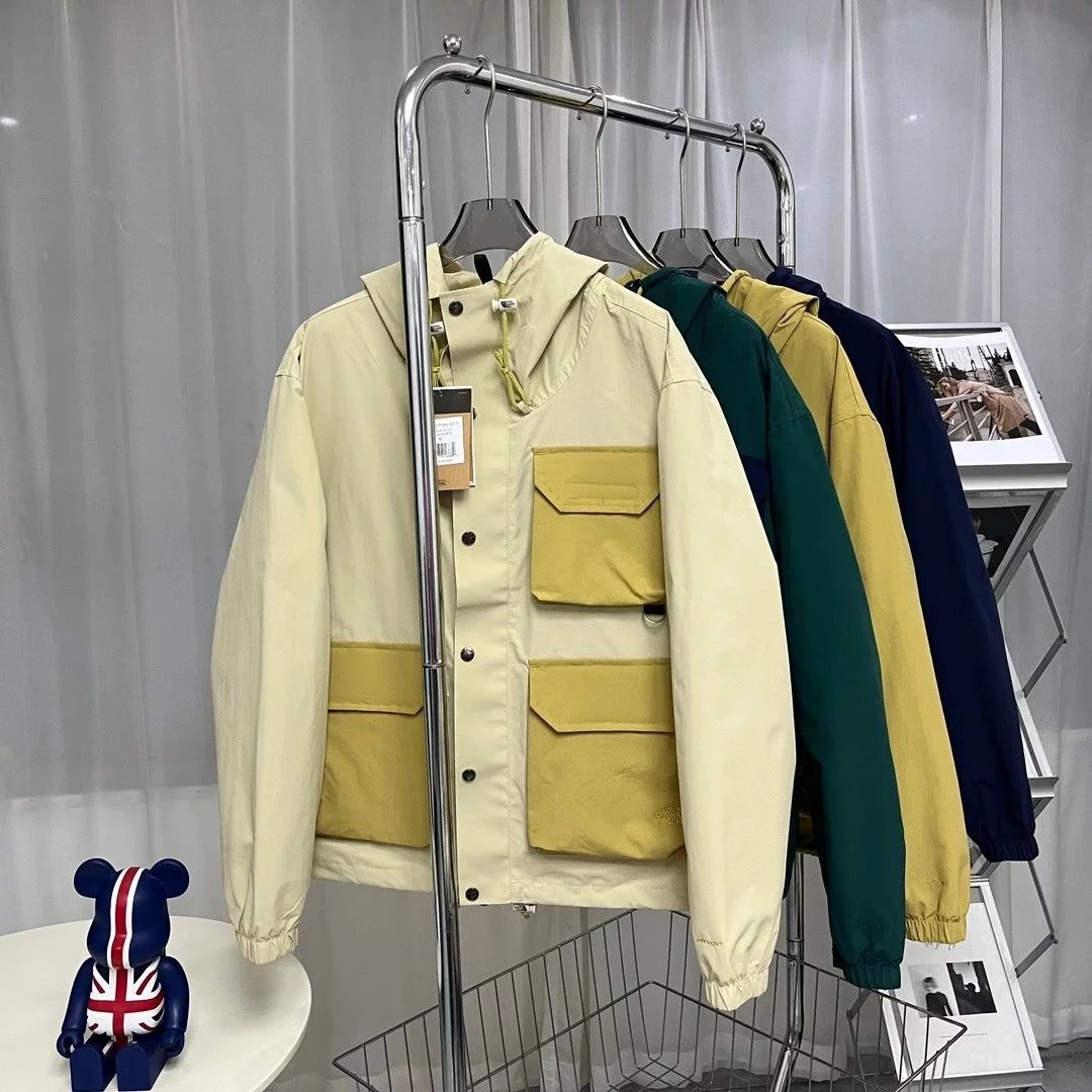 Unbranded Jackets Hooded color-block multi-pocket jacket image 2
