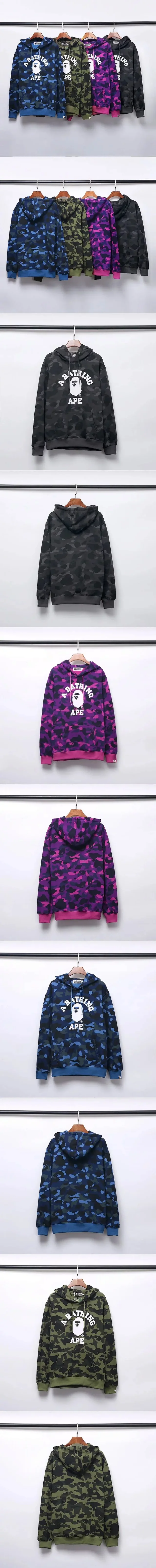 A Bathing Ape Hoodies & Sweatshirts Camouflage Head Print Pullover Hoodie product detail image 3