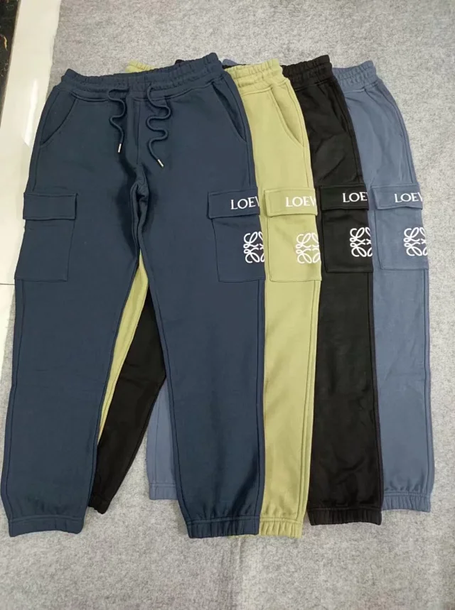 Loewe Trousers Drawstring cargo jogger with Anagram embroidery product detail image 2