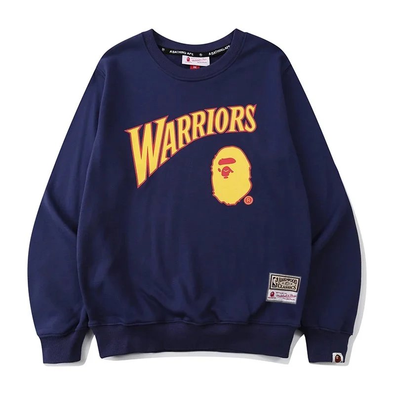 A Bathing Ape Hoodies & Sweatshirts NBA Team Graphic Crewneck Sweatshirt — 856 Dark blue