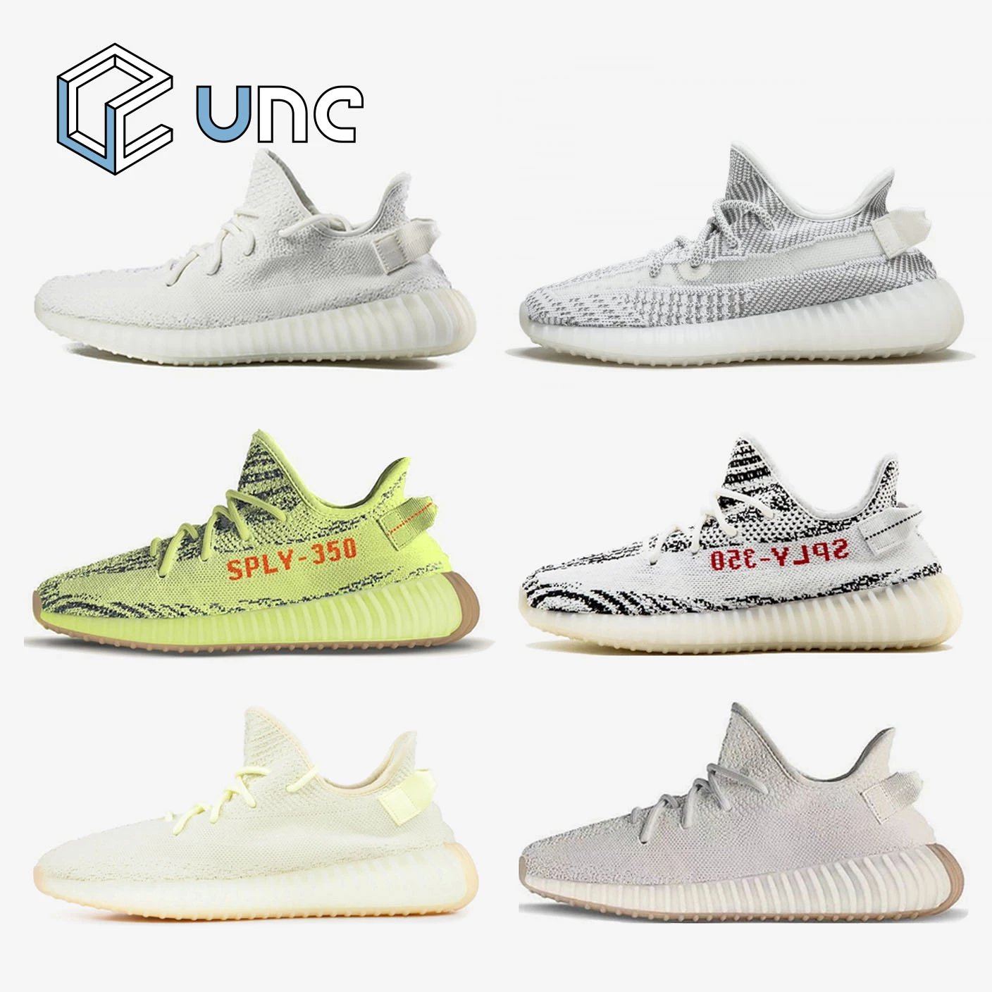 UNC Adidas Yeezy Boost 350V2 椰子芝麻 黄油 纯白 白斑马F36980
