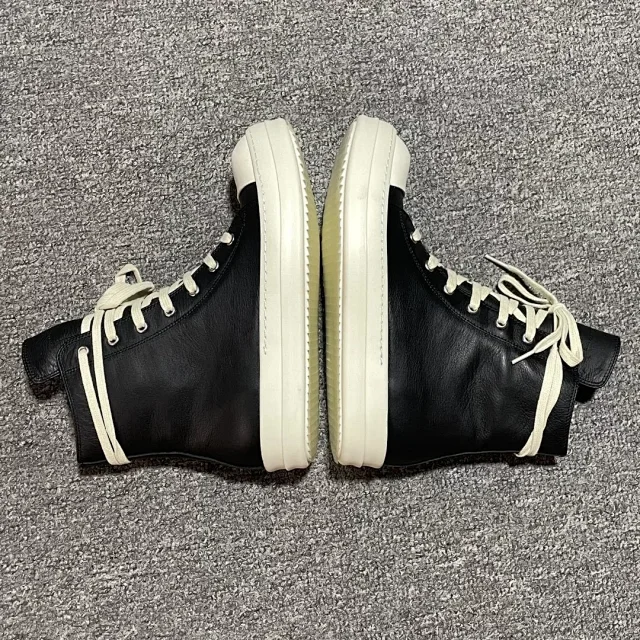 Unbranded Sneakers High-Top Leather Lace-Up with Contrast Toe Caps product detail image 4