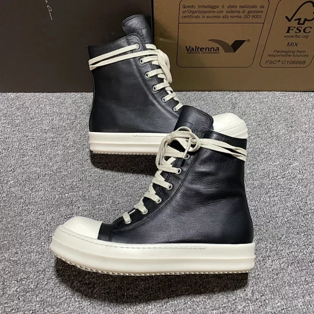Unbranded Sneakers High-Top Leather Lace-Up with Contrast Toe Caps product detail image 14