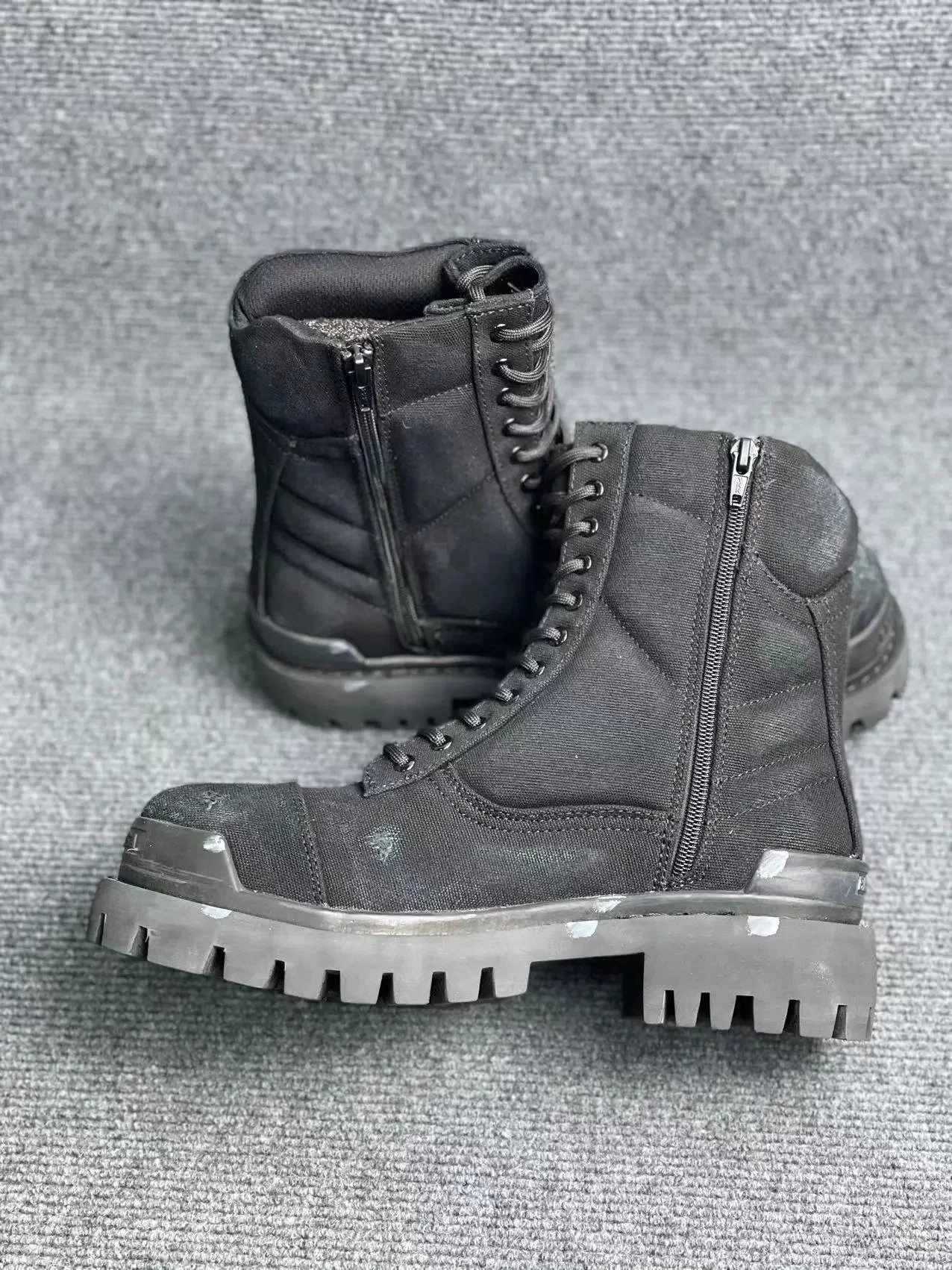 Design Tactical Zip-Up Combat Boots Black