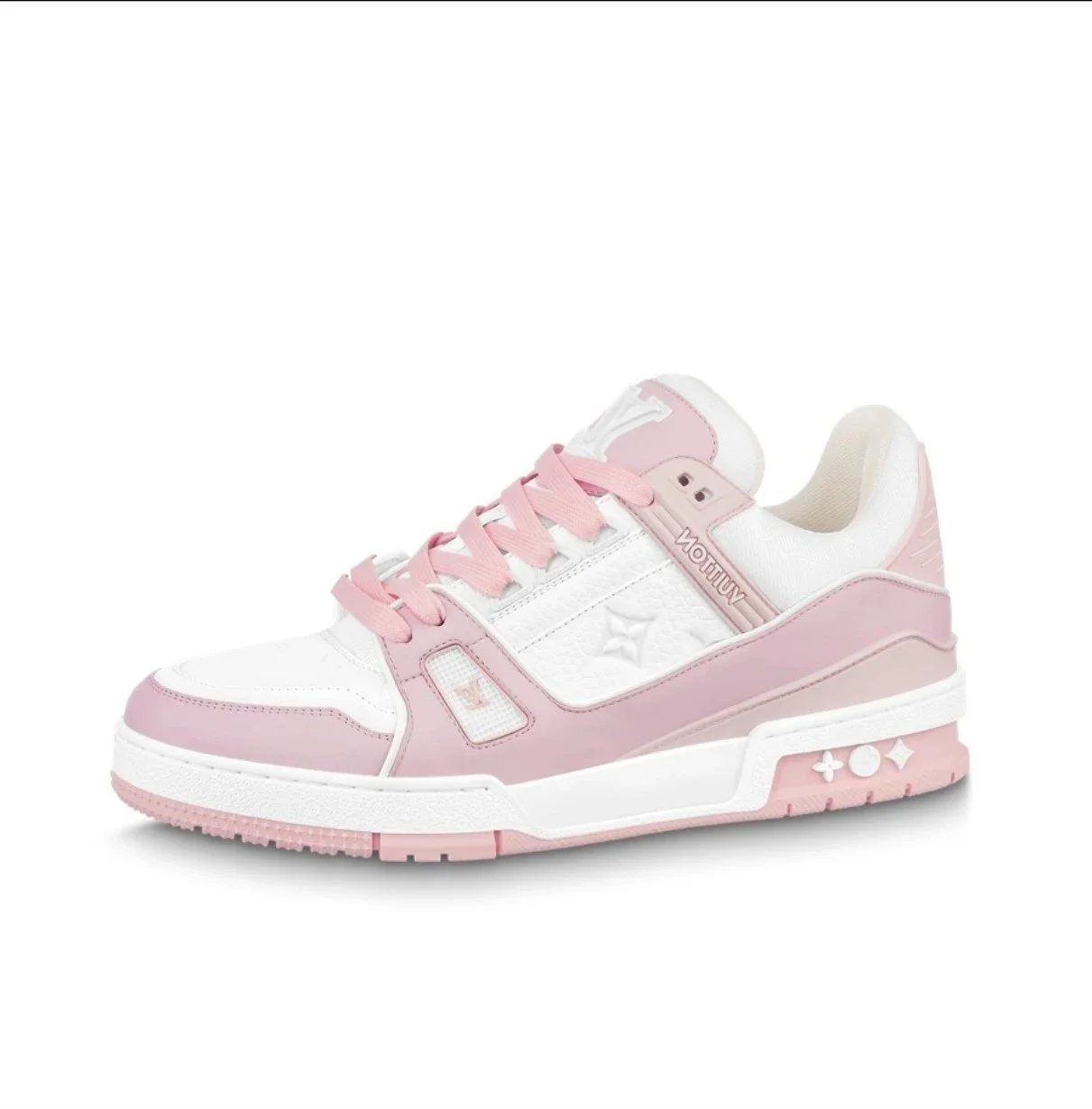 Pink and white