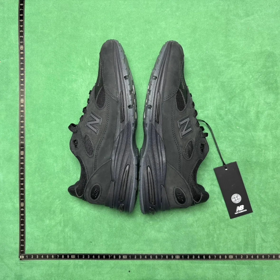 New Balance 991 Olive Green Black Sneakers - 5