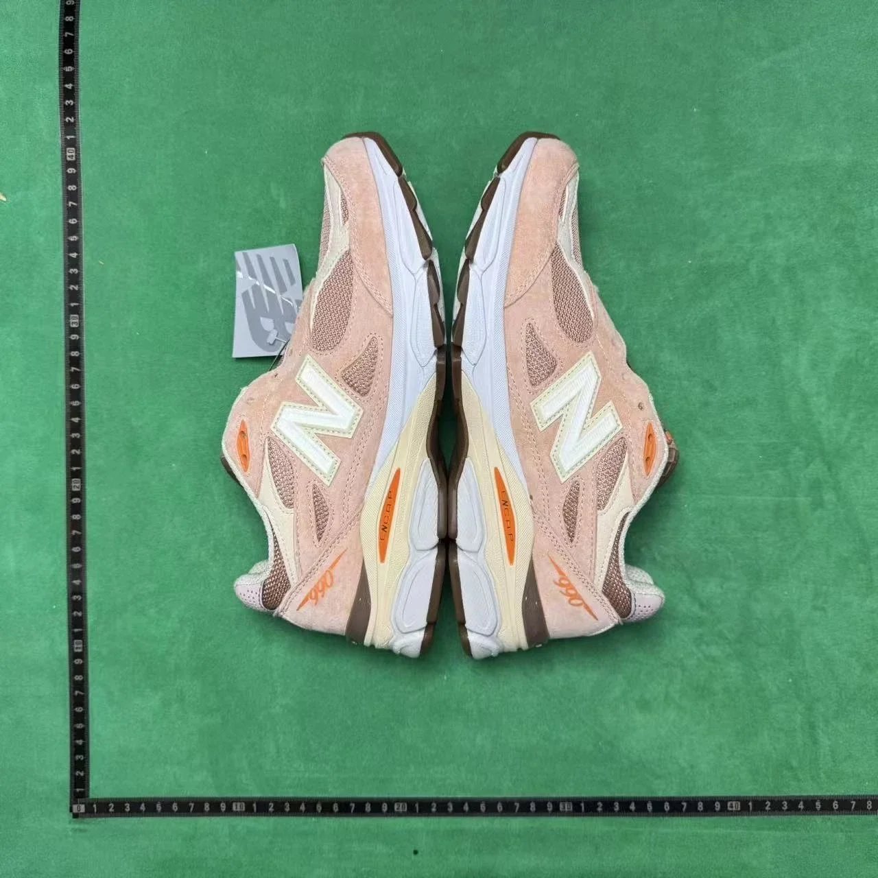 New Balance 990v6 Peach Suede Sneakers Running Shoes