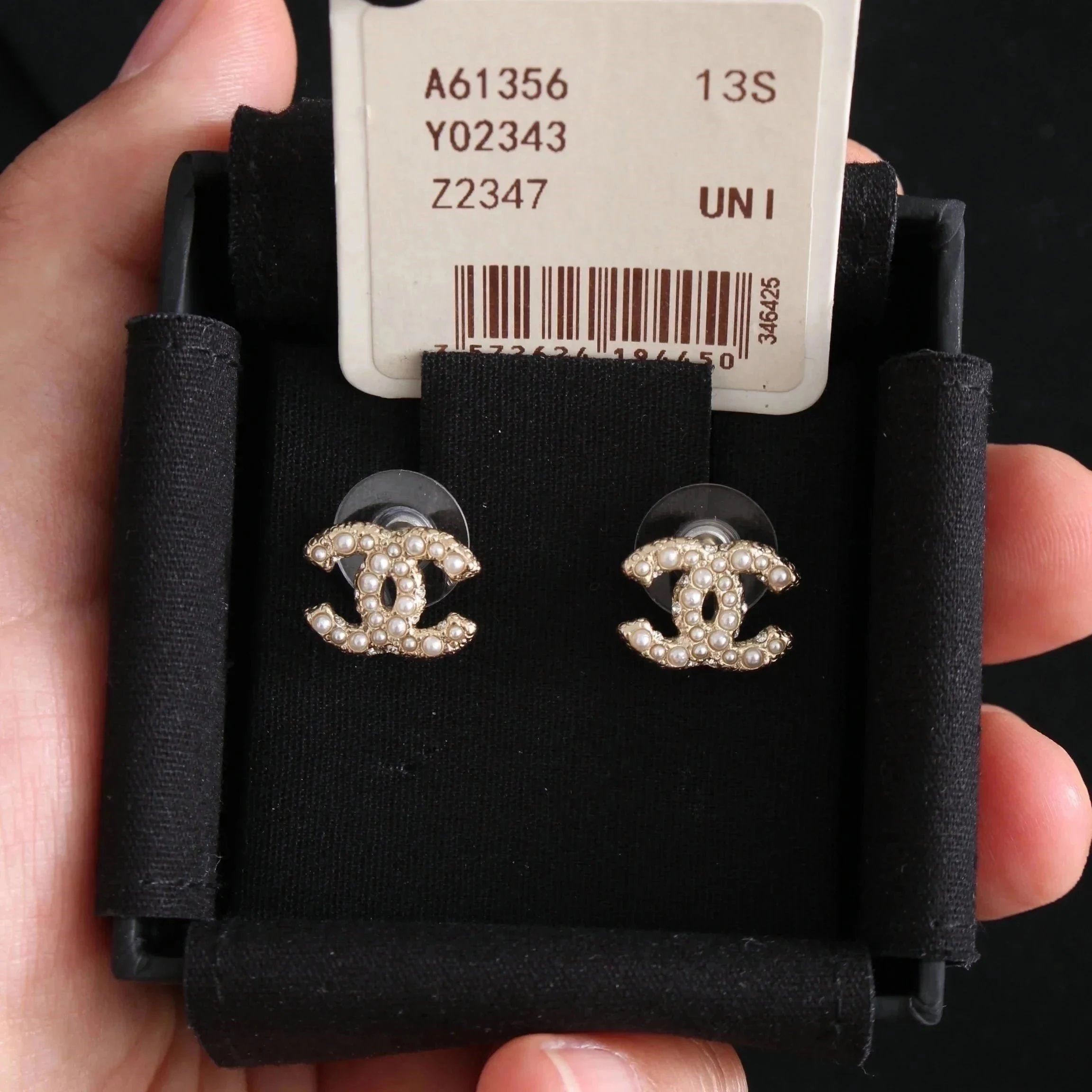 PengPeng Home Real Shot - Exclusive ZP Development High-End Original Customization Luxurious Chanel Double C 100th Anniversary Double C Ear Studs - No Need for Introduction, a Must-Have Style