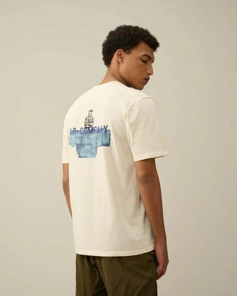 GRA Mr. Company Graphic Print Beige T-Shirt - 1